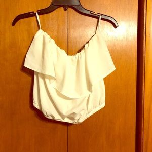 White crop top